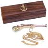 Brass & Copper Boatswain Whistle, Bosun Call Pipe For Navy, Nautical Maritime