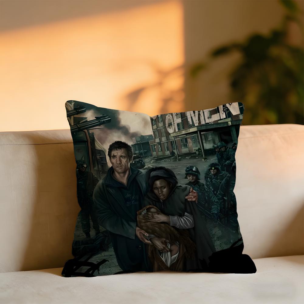 Children Of Men Cushion Cover Cozy Velvet Throw PillowSoft Warm Cushion For Sofa Bed
