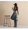 American Retro Curved Blade Jeans: Women's 2026 Spring/Autumn Wide Leg Scythe Pants