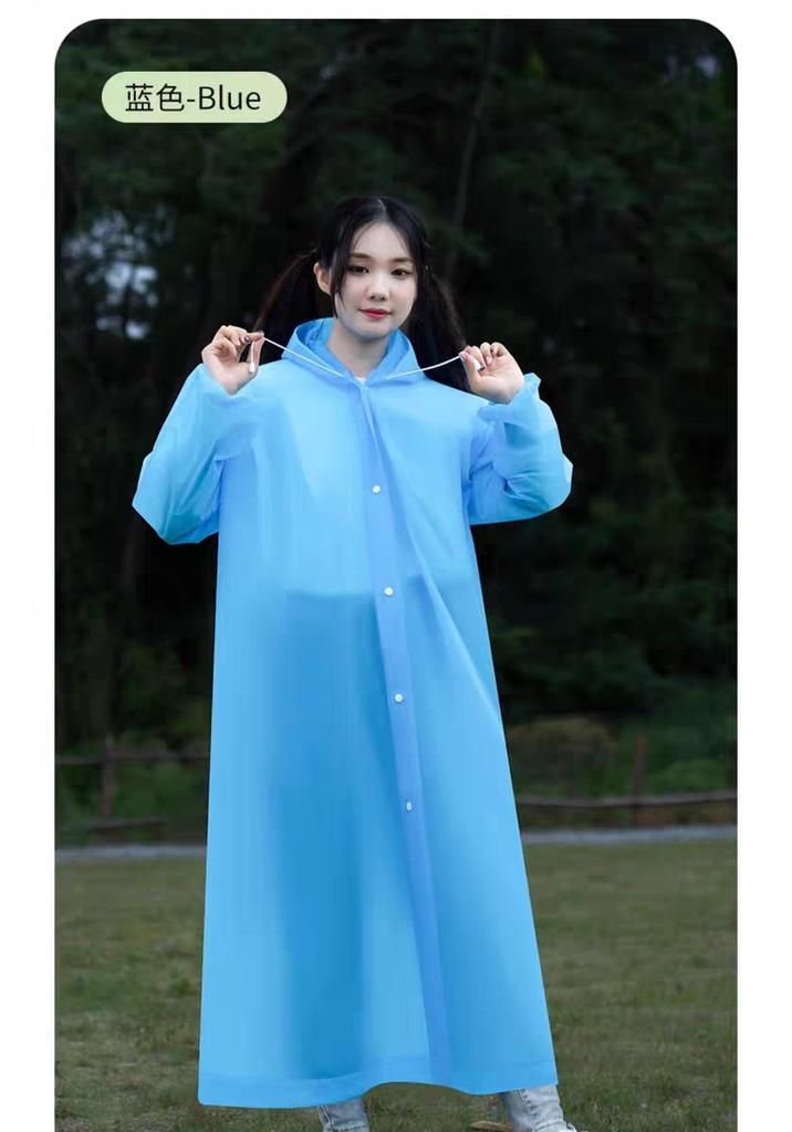 Disposable raincoat adult EVA thickened one-piece matte long men's and women's portable poncho