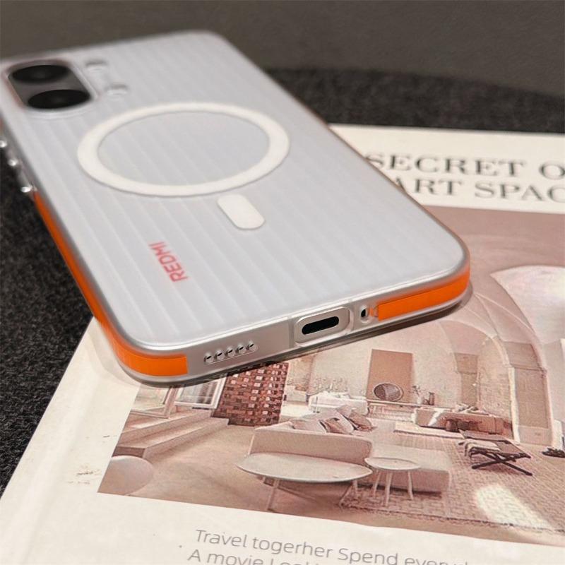 For Xiaomi POCO X8 Pro Max Case Simple Magnetic Matte Transparent Corrugated Hard Cover For POCO X8 Pro Shell Dustproof Bumper