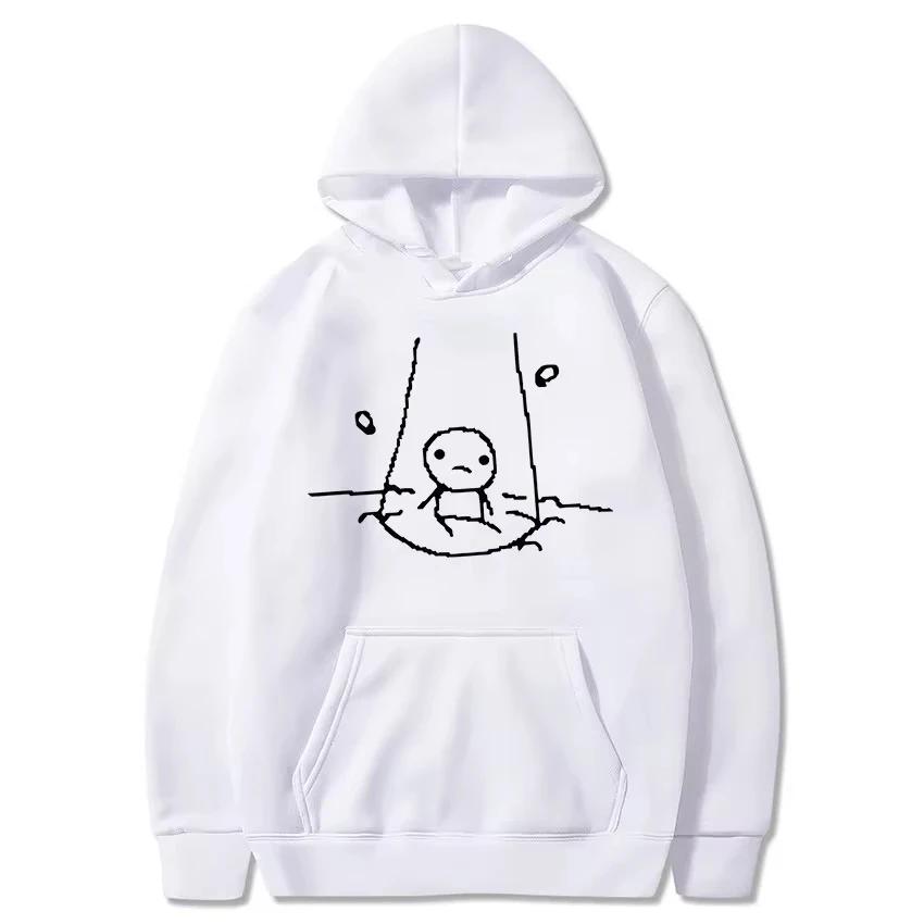 Creative Swinging Man Printed Hoodie Men's Daily Casual Loose Hoodie Autumn and Winter Sports Hoodie Fashion Trend Leisure