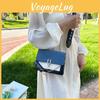 Fashionable Vintage Small Square Shoulder Bag Versatile Pu Leather For Street Style