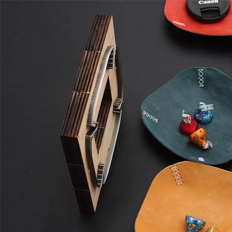 A96I-Leather Craft Tools 125X125mm DIY Storage Tray Cutting Die With Sewing Hole Punch