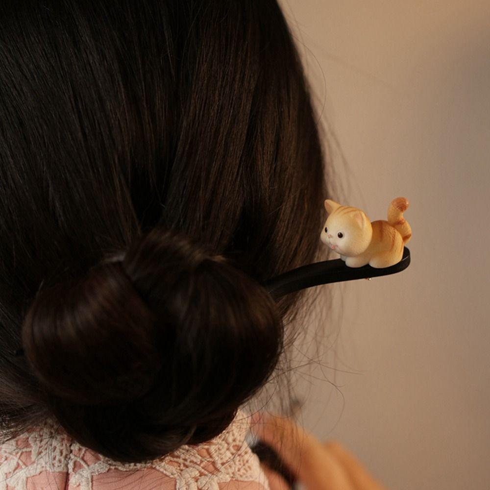 Tool Wood Cheongsam Ancient Style Hairpin Wooden Hairpin Chinese Style Headwear Hanfu Hair Sticks