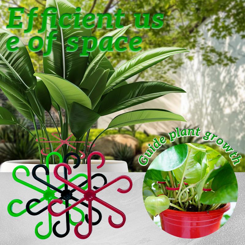 4Pcs Plants Stem Support Black/Red/Green Plastic Trellis Easy Installation Vine Plants Trellis for Indoor and Outdoor Plants