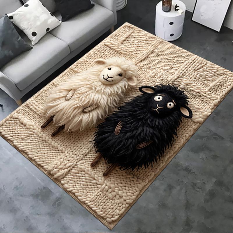 

2025 New bw cute Carpet Rug for Living Room Bedroom Home Sofa Decoration,Kids play Non-slip Floor Mat 40x60cm( 15x23in )
