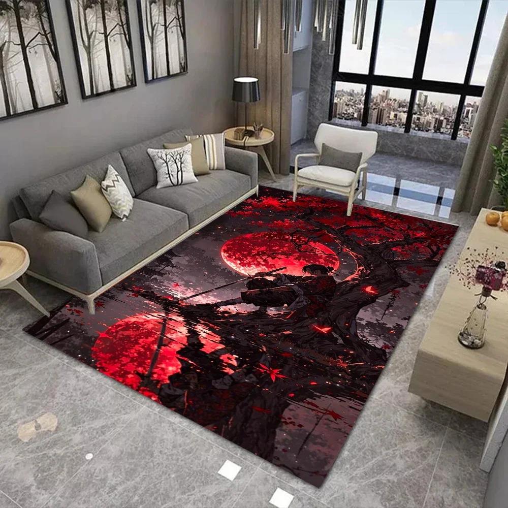 Japanese Cherry Blossom Mount Fuji 3D Area Rug for Kids Bedroom Living Room Sofa Doormat Large Floor Mat Home Decor Gift