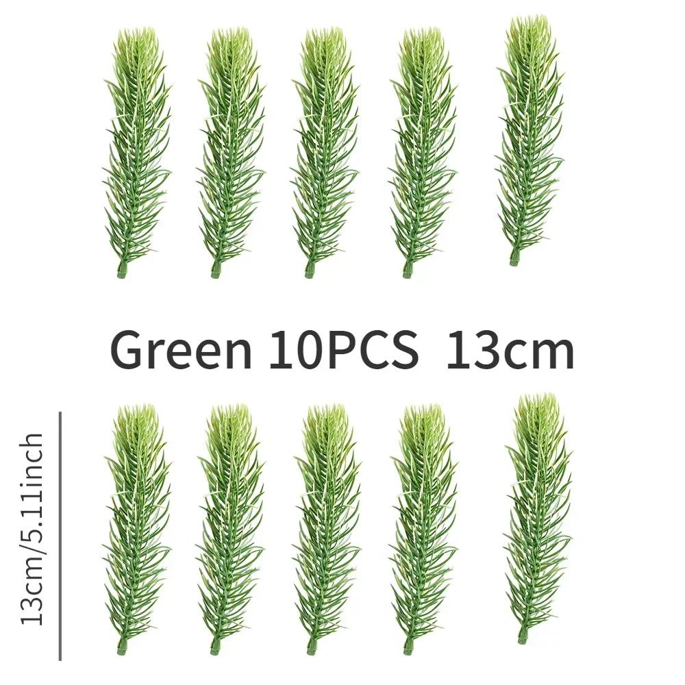 10/20 Pcs Artificial Plants Pine Branches Christmas Tree Accessories DIY New Year Party Decorations Xmas Ornaments Kids Gift