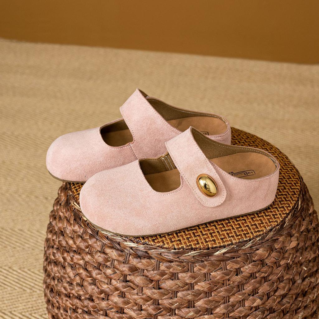 French retro bag head slippers women's summer 2025 new gentle fairy wind soft bottom word with cool slippers