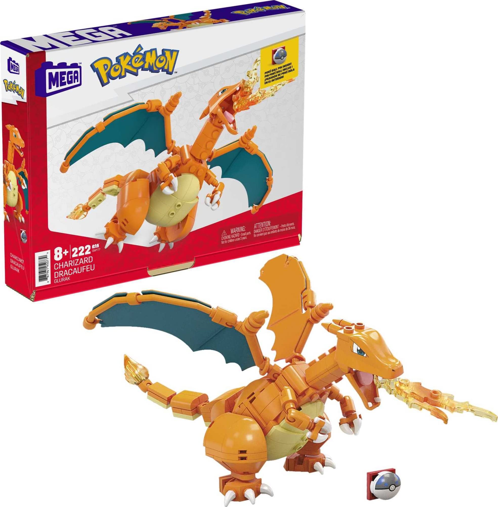 

MEGA CONSTRUX Pokemon Charizard [222 Pieces] [Ages 8 and Up] GWY77