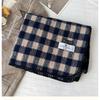 Retro Green Plaid Scarf Women's New Winter Warm Korean Style Student Shawl Dual Purpose Pink Scarf