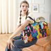 Large Capacity Travel Bag With Cute Cats Spacious Overnight Yoga Gym Weekend Trip Handbag Durable Polyester Suitcase Tote Bags For Women Men Luggage