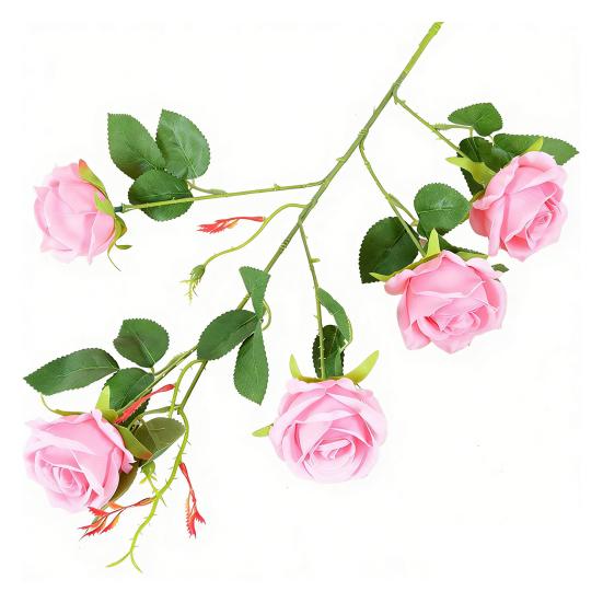 Artificial Rose Flowers for Flower Arrangement Faux Silk Rose Bouquet with 5 Heads Blooms for Parties Wedding Home Table Centerpiece