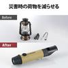 Elecom De Kd03be [flashLight Led Light Lantern Disaster Relief Whistle Small Battery Operated Waterproof Dustproof Ip44 Beige]