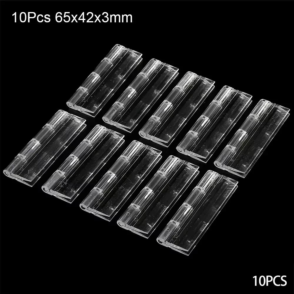 10Pcs New Transparent Folding Hinge Clear Foldable Door Hinges 270 Degree Acrylic Furniture Hardware DIY Cabinet Door Box