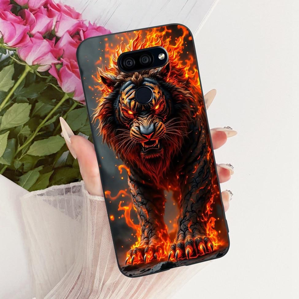Hülle Für LG K40S 2019 Cover Ästhetisch Niedliche Katze Mode Lustig Bemalt Silikon Handyhülle LMX430HM