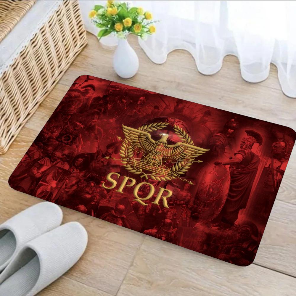 1 szt. SPQ Tarcza Standardowa Cesarstwa Rzymskiego Mata Łazienkowa Absorbująca Maty Antypoślizgowe Akcesoria do Wystroju Domu Dywany Maty Podłogowe do Kuchni Domowej