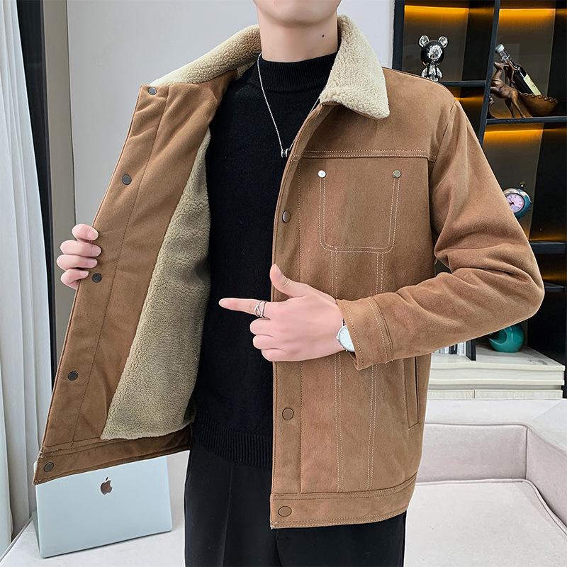 Fleece Thickened Jacket Men's Winter New Cotton-padded Coat Men's Versatile Men's Large-size Coat
