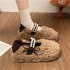 Korean version of leopard print cotton shoes, fluffy shoes for women in autumn and winter 2025, new models for outer wear, velvet to keep warm, and a 