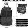 2 PCS Kick Mat Back Seat Protector, Waterproof Car Backseat Protective Kick Mat With 2 Mesh Pockets, Large Vehicle Seat Back Kick Mat Organizer For