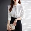 Camicia Professionale da Donna a Maniche Lunghe con Collo Alto Teluoman