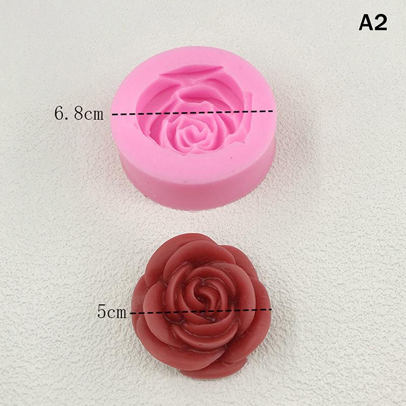 1Pc 3D Rose Design Silicone Mold - DIY Tool For Chocolate Cake Fondant Wedding Cake Baking Flowers Soap Decorating Craft