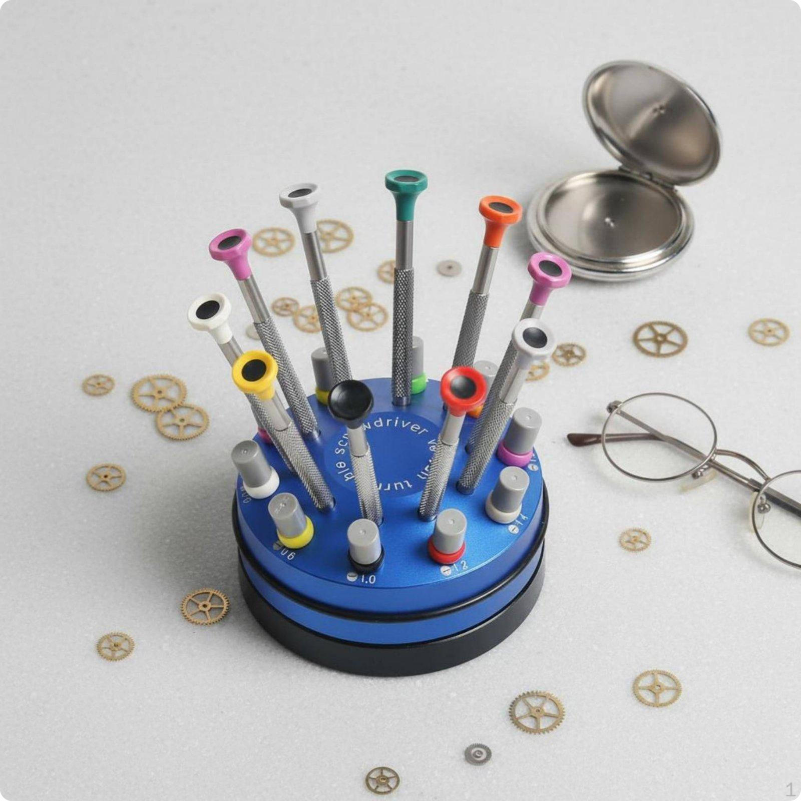 Watch Repair Tool Kit NonSlip Handle Eyeglass Screwdriver Set Portable Precision for