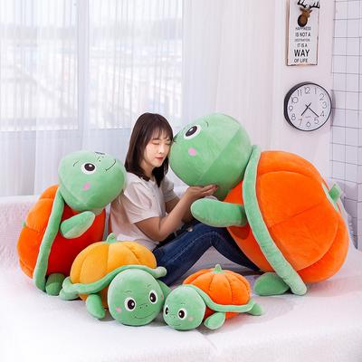 Creative Halloween Pumpkin Shell Turtle Plush Toy Stuffed Pumpkin Tortoise Plushies for Kids Birthday Xmas Gift for Children