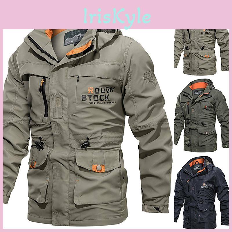 Men's Waterproof Jacket Hooded Soft Shell For Outdoor Hiking And Tactical Adventures