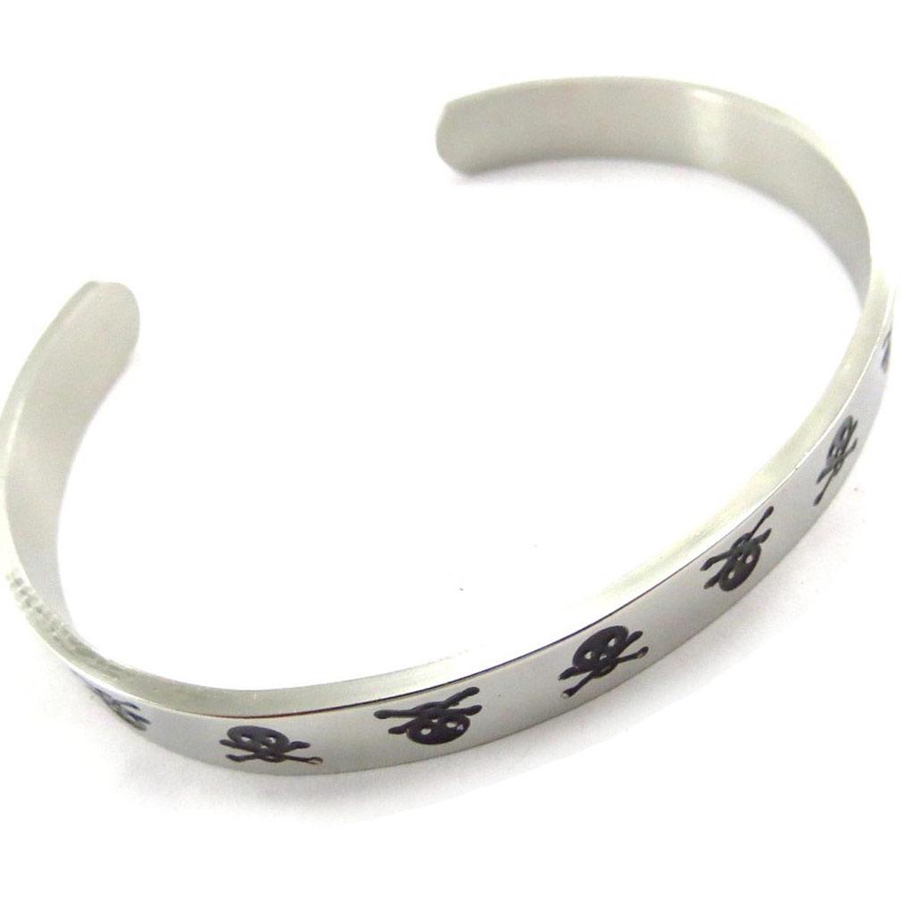 Les Trésors De Lily [J6864] - Bracelet créateur 'Tête de Mort' argenté