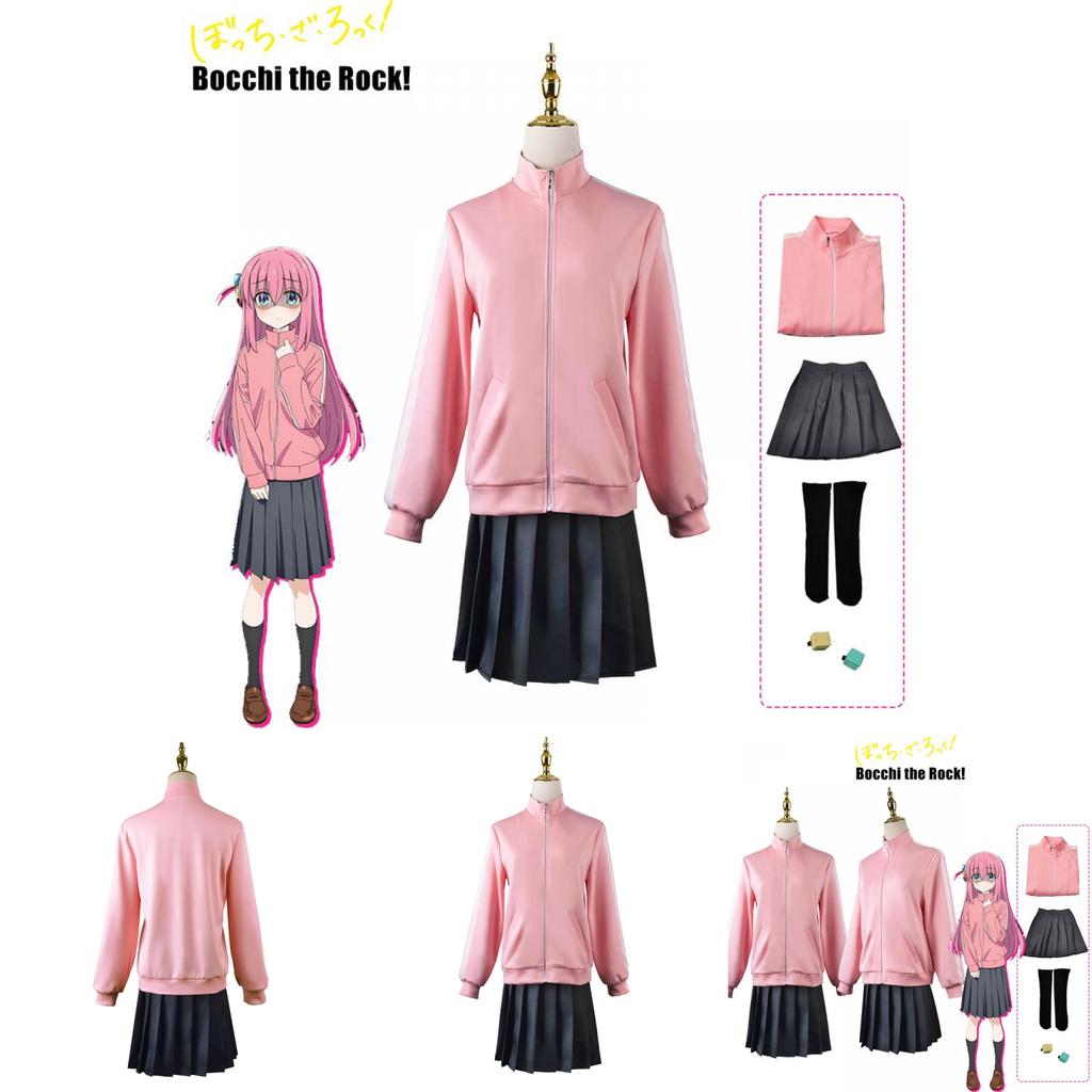 Bocchi, der Stein! Gotou Hitori Cosplay Kostüm Bequemes Strapazierfähiges Uniform-Outfit für Kostümparty
