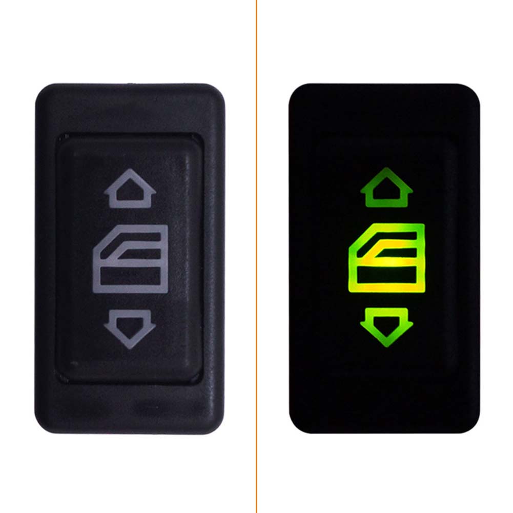 12V24V 10A 6Pin Auto Elektrischer Fensterheberschalter Knopf für Alle Autos mit Grüner LED-Leuchte Auto
