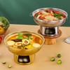 Fast Heating Stainless Steel Hot Pot Thickened Dessert Holder Double Ears Hot Pot  Food Serving