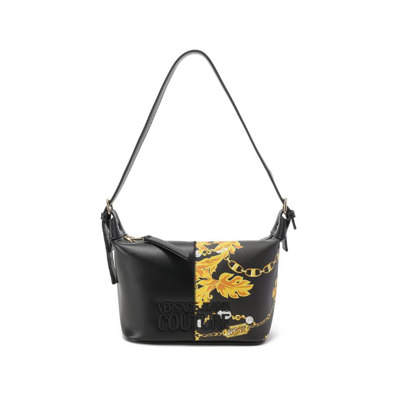 Versace Jeans Couture Adjustable Detachable Strap Polyester Underarm Handbag Women handbags Black 75VA4BP5-ZS820-G89 Basic Set BagDust Bag 41260₽
