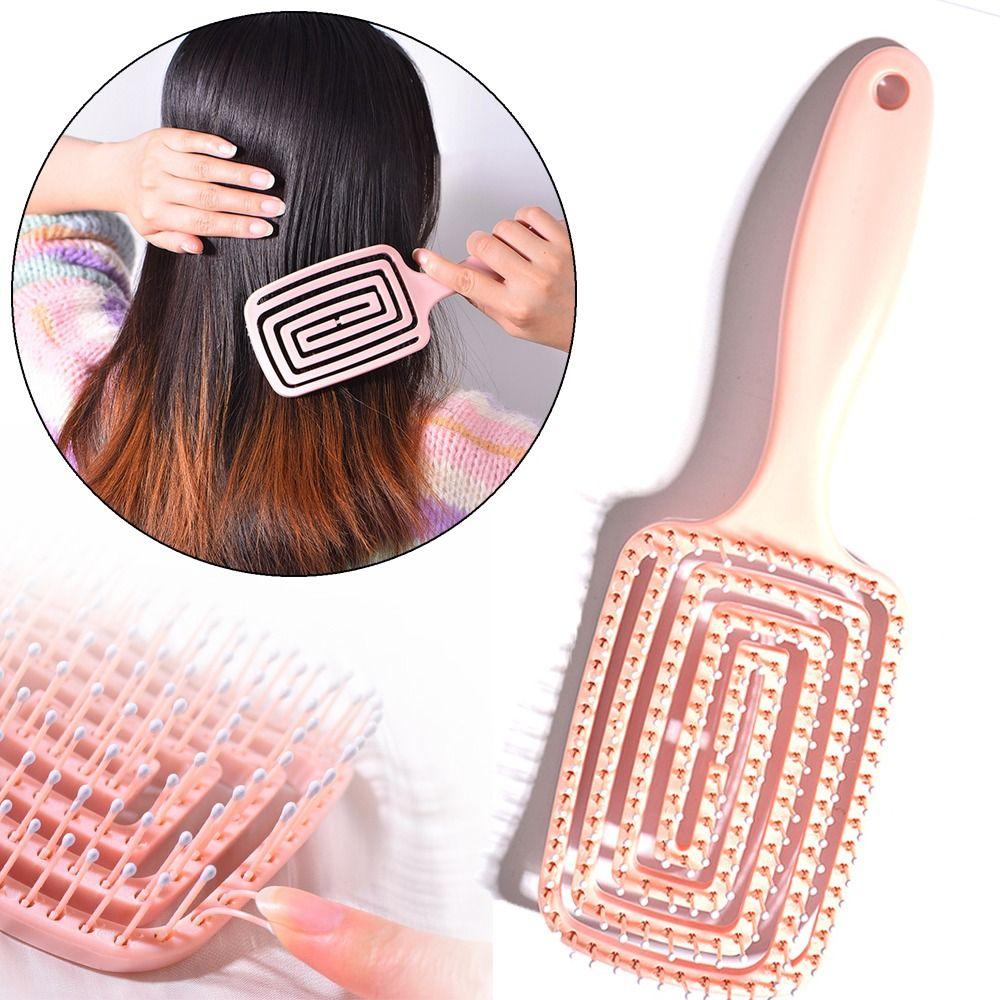 Soft Pins Massage Comb Wet Dry Hair Combs Flexible Curly Hairbrush