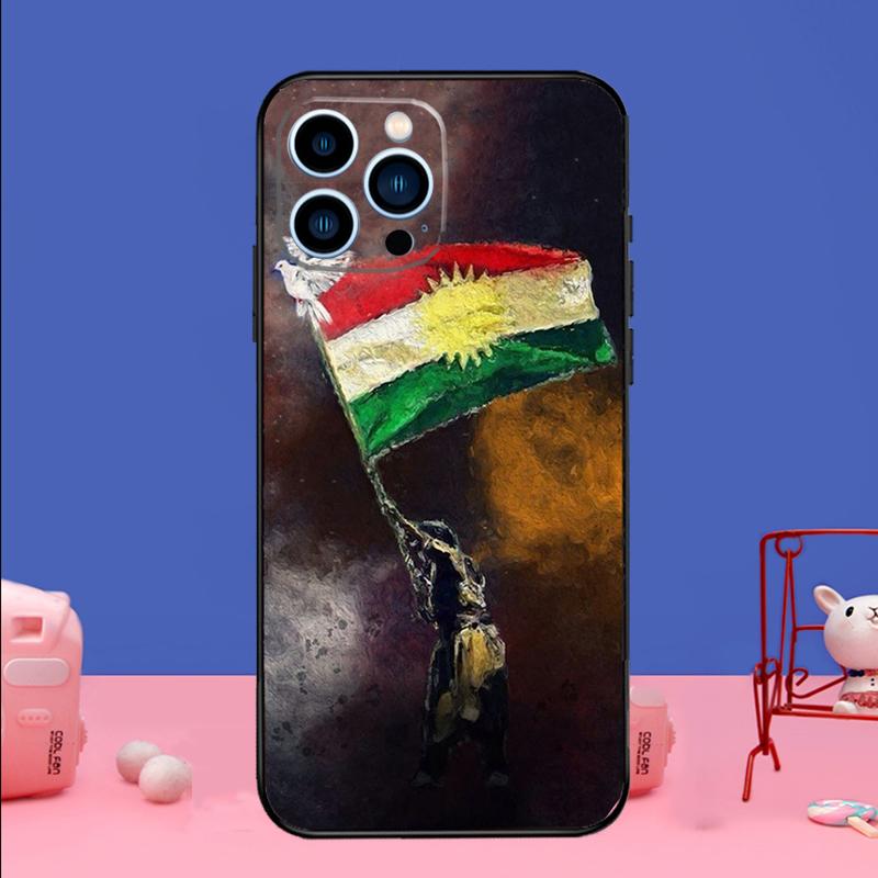 Custodia per Telefono con Bandiera del Kurdistan per iPhone 16 15 14 13 12 11 17 Pro Max Plus 12 13 mini 16e 17 Air Bumper Cover