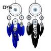 Traumfänger mit Teufelsauge, Feder, für Zuhause, Büro, Wohnzimmer, Schlafzimmer, Wandkunst, handgefertigt, zum Aufhängen, Traumfänger, Dekoration, Ornament, Anhänger