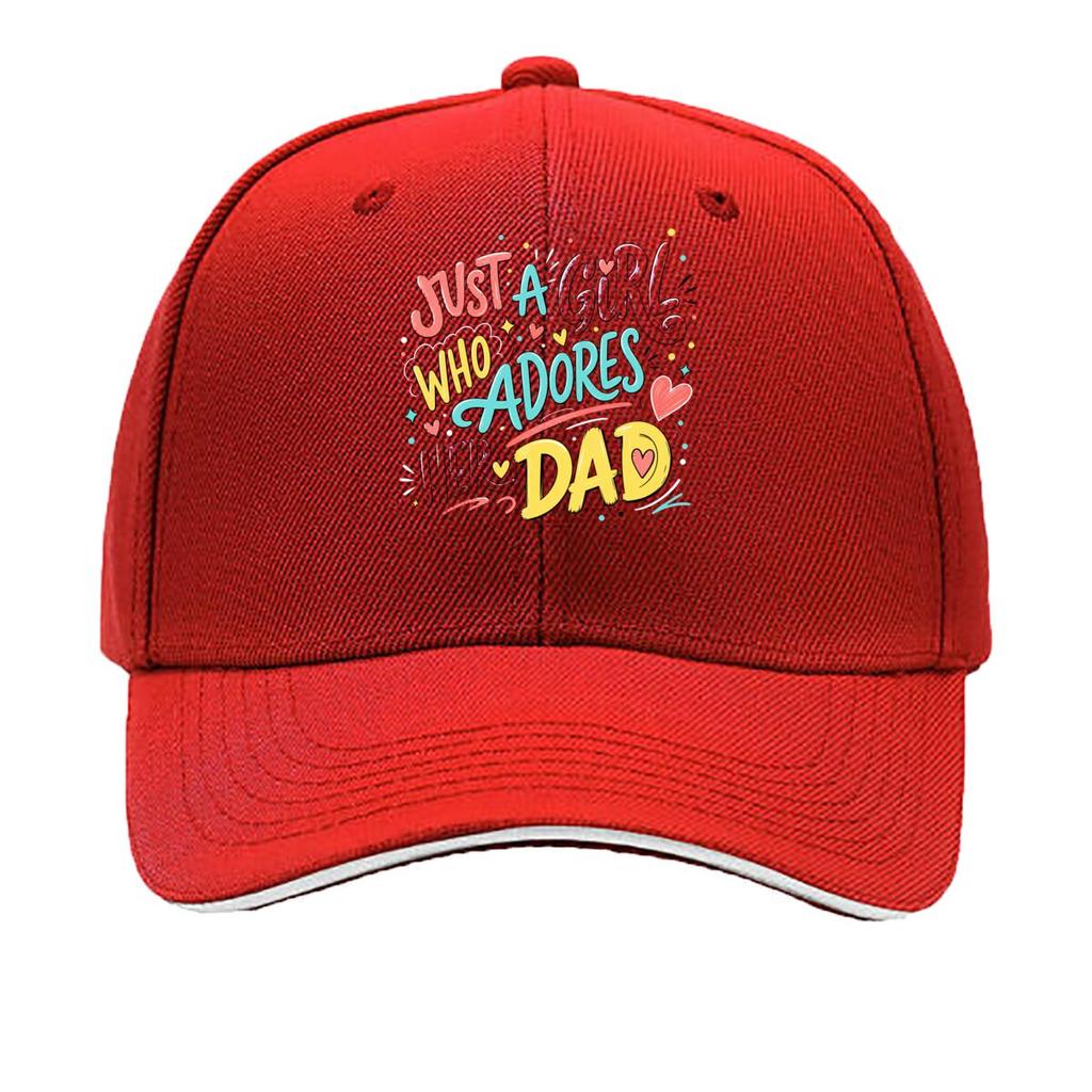 Colorful Daddy Love Girl Typography Sandwich Baseball Cap Sun Cap Outdoor Workouts Hat