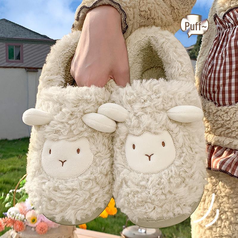 2025 New Postpartum Non-Slip Cotton Slippers for Indoor Winter Wear - Closed Heel, Unisex