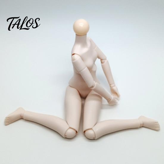 Flexibele Actiefiguur 1/6 Schaal Poppenlichaam met 3 Nekadapters, 9,8-Inch Blanco PVC Gewricht, Gearticuleerd Miniatuur Vrouwelijk voor Custom Realistisch