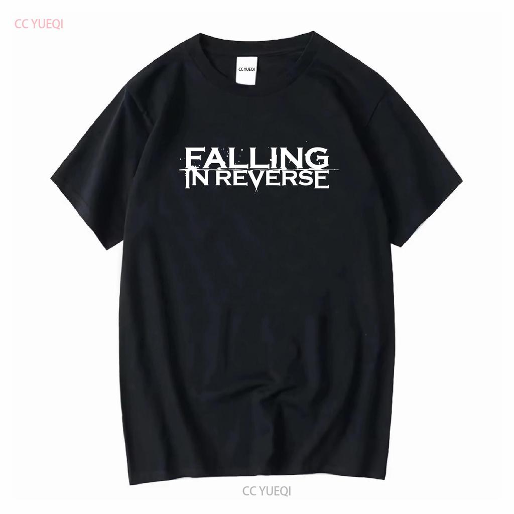 Falling in Reverse Logo T Shirt Cotton Black Men S to 5XL NB1609 vintage Washed Unisex Stylish Top For Everyday Wear Casual