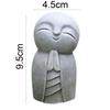 Resin Crafts Small Monk Statue Desktop Art Figurines Grey Little Jizo Buddha Sculpture For Outdoor Garden Decor Ornament