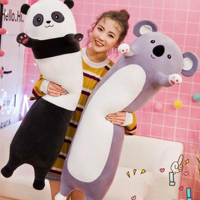 Travesseiro de pelúcia macio Panda Koala em forma de brinquedo de pelúcia longo abraçando travesseiro fofo sofá travesseiro para