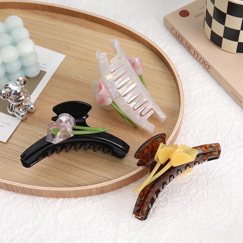 Elegant Calla Lily Acetate Hair Claw Clip – Original 3D Design, Luxury Finish