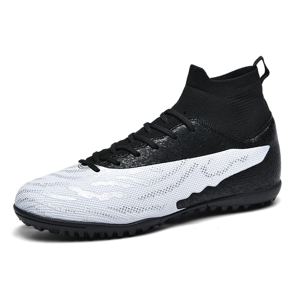 Men & Women TF Stud Football Boots, Anti-slip, Leather Material, Suitable for Student & Adult Training, Artificial & Natural Gra