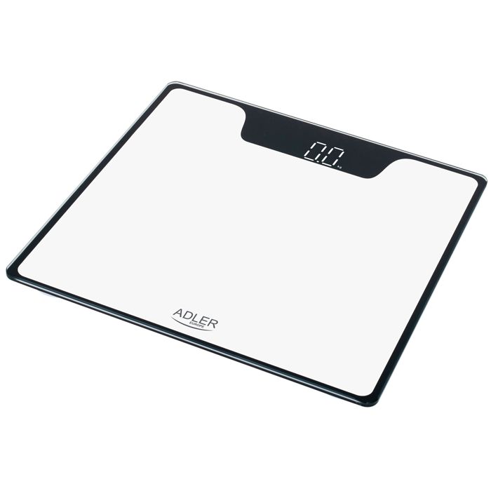 Digitale Personenwaage Hochpräzision 180 kg, LED-Anzeige, Automatische Abschaltung Adler AD8174W Weiß 04653