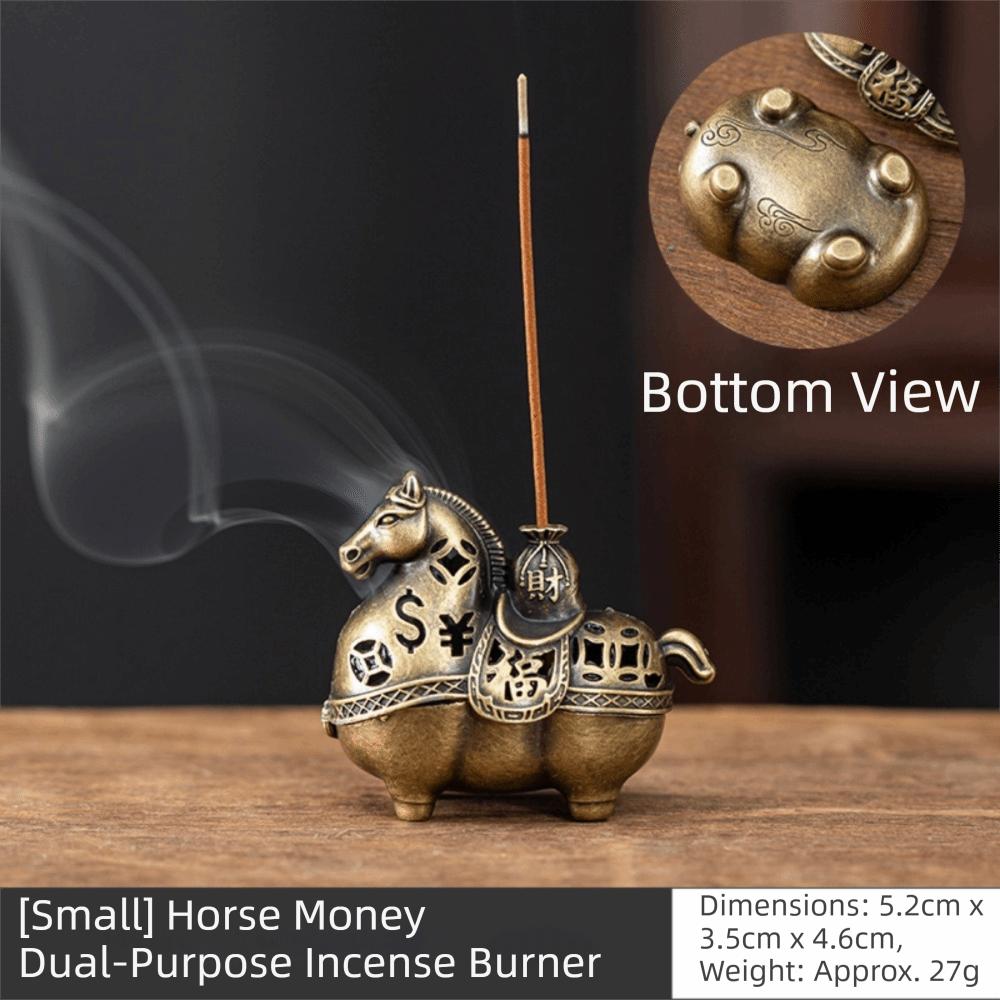 Сплавной курильница для благовоний Ретро Год Лошади Курильница Ремесла Расслабление с полым узором Тарелка для благовоний Украшение для дома