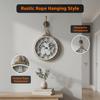 Plastic Wall Clock with Rope for Hanging, Skeleton Dial Design, Lightweight & Durable, 32 cm Diameter x 4.5 cm Width
