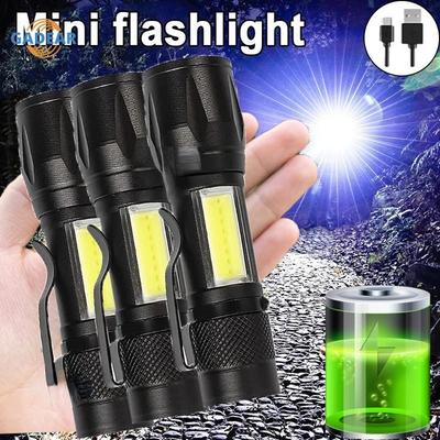 1/2/3PCS High Power Aufladbare Taschenlampe Mini Zoom Taschenlampe Outdoor Camping Starke Lampe Laterne Wasserdichte Taschenlampe